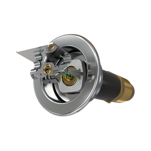 Viking® VK2793, Standard, Dry Sprinkler, 8.0K, Recessed Adjustable, Horizontal Sidewall, QR, 1” NPT, Chrome, 200 Degree, 6” Length, 21483UFE06 Fire Sprinkler Head
