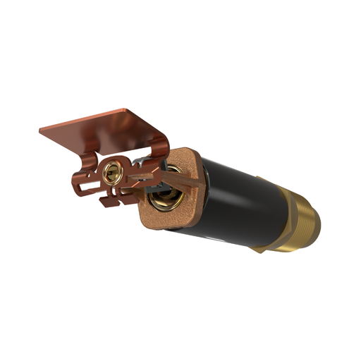 Viking® VK2843, Standard, Dry Sprinkler, Fusible Link, 8.0K, Plain Barrel, Horizontal Sidewall, QR, 1” NPT, Brass, 165 Degree, 12” Length, 21497UAC12 Fire Sprinkler Head