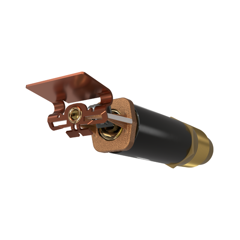 Viking® VK2843, Standard, Dry Sprinkler, Fusible Link, 8.0K, Plain Barrel, Horizontal Sidewall, QR, 1” NPT, Brass, 280 Degree, 12” Length, 21497UAG12 Fire Sprinkler Head