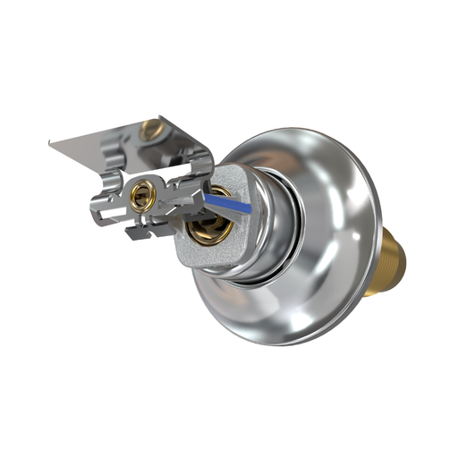 Viking® VK2883, Standard, Dry Sprinkler, Fusible Link, 8.0K, Standard Adjustable, Horizontal Sidewall, QR, 1” NPT, Chrome, 205 Degree, 24” Length, 21491UFE24 Fire Sprinkler Head