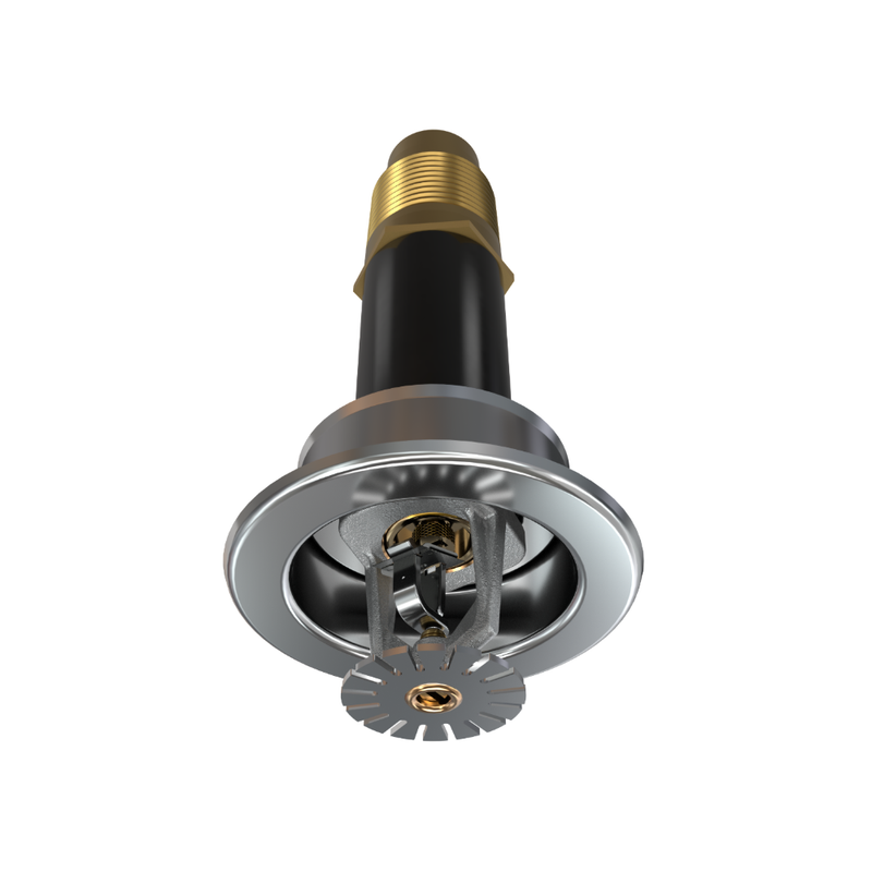Viking® VK290, Standard, Dry Sprinkler, Fusible Link, 8.0K, Recessed Adjustable, Pendent, QR, 1” NPT, Chrome, 165 Degree, 24” Length, 13256UFC24 Fire Sprinkler Head - WeSupplyIt.com