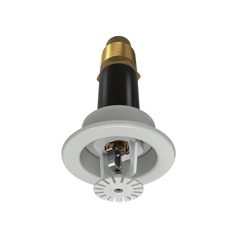 Viking® VK290, Standard, Dry Sprinkler, Fusible Link, 8.0K, Recessed Adjustable, Pendent, QR, 1” NPT, White, 205 Degree, 12” Length, 13256UME/W12 Fire Sprinkler Head