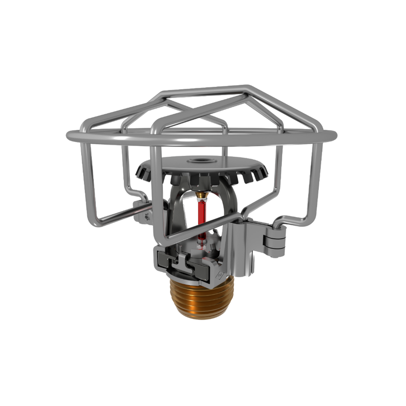 Viking® VK3001, XT1, Intermediate Level/In-Rack, Preassembled w/ Guard, 5.6K, Upright, QR, 1/2" NPT, Black, 155 Degree 23869MB/BG Fire Sprinkler Head
