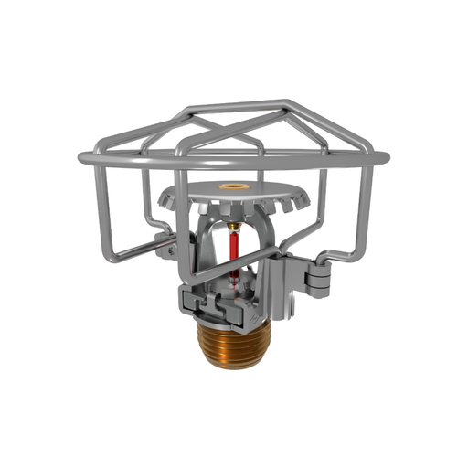 Viking® VK3001, XT1, Intermediate Level/In-Rack, Preassembled w/ Guard, 5.6K, Upright, QR, 1/2" NPT, Chrome, 155 Degree 23869FBG Fire Sprinkler Head