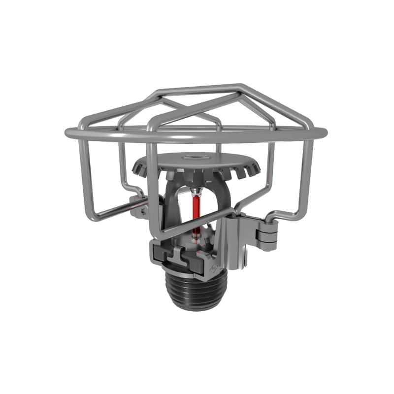 Viking® VK3001, XT1, Intermediate Level/In-Rack, Preassembled w/ Guard, 5.6K, Upright, QR, 1/2" NPT, Nickel PTFE (ENT), 155 Degree 23869JNBG Fire Sprinkler Head - WeSupplyIt.com