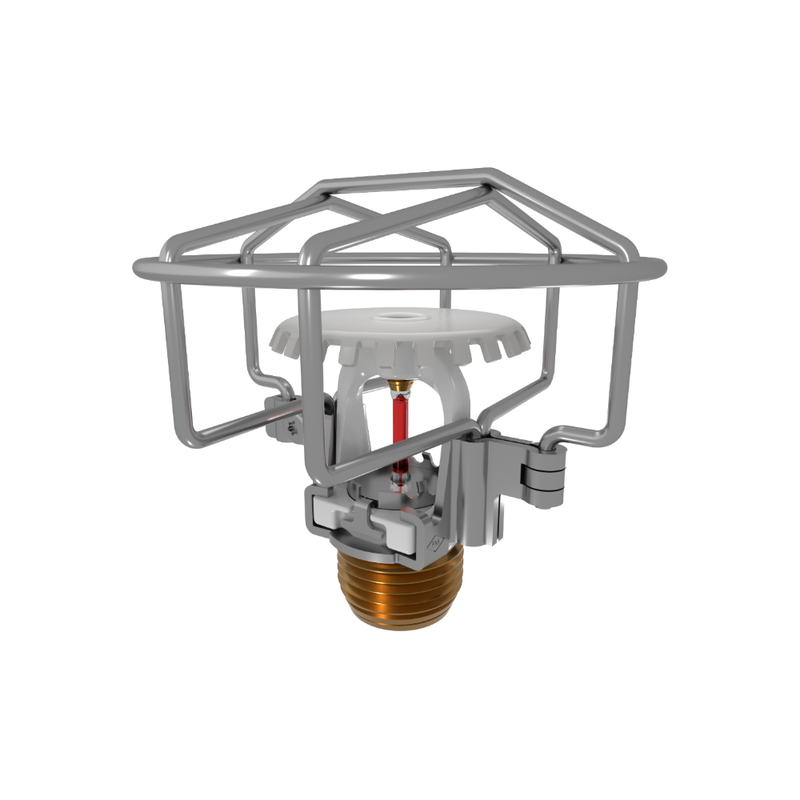 Viking® VK3001, XT1, Intermediate Level/In-Rack, Preassembled w/ Guard, 5.6K, Upright, QR, 1/2" NPT, White, 155 Degree 23869MB/WG Fire Sprinkler Head