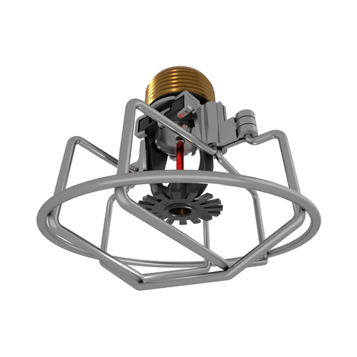 Viking® VK3021, XT1, Intermediate Level/In-Rack, Preassembled w/ Guard, 5.6K, Pendent, QR, 1/2" NPT, Black, 155 Degree 23870MB/BG Fire Sprinkler Head