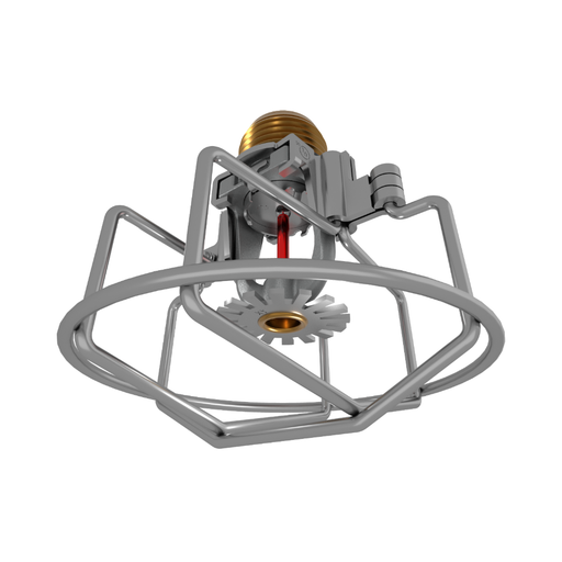 Viking® VK3021, XT1, Intermediate Level/In-Rack, Preassembled w/ Guard, 5.6K, Pendent, QR, 1/2" NPT, Chrome, 155 Degree 23870FBG Fire Sprinkler Head