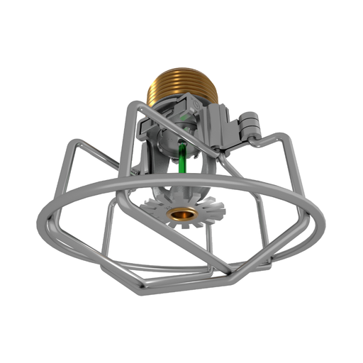 Viking® VK3021, XT1, Intermediate Level/In-Rack, Preassembled w/ Guard, 5.6K, Pendent, QR, 1/2" NPT, Chrome, 200 Degree 23870FEG Fire Sprinkler Head