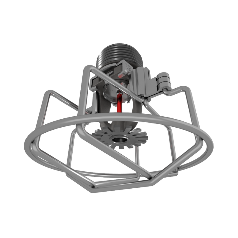 Viking® VK3021, XT1, Intermediate Level/In-Rack, Preassembled w/ Guard, 5.6K, Pendent, QR, 1/2" NPT, Nickel PTFE (ENT), 155 Degree 23870JNBG Fire Sprinkler Head