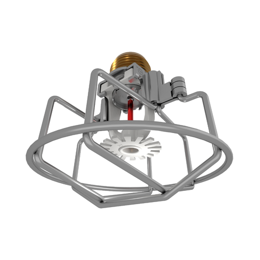 Viking® VK3021, XT1, Intermediate Level/In-Rack, Preassembled w/ Guard, 5.6K, Pendent, QR, 1/2" NPT, White, 155 Degree 23870MB/WG Fire Sprinkler Head