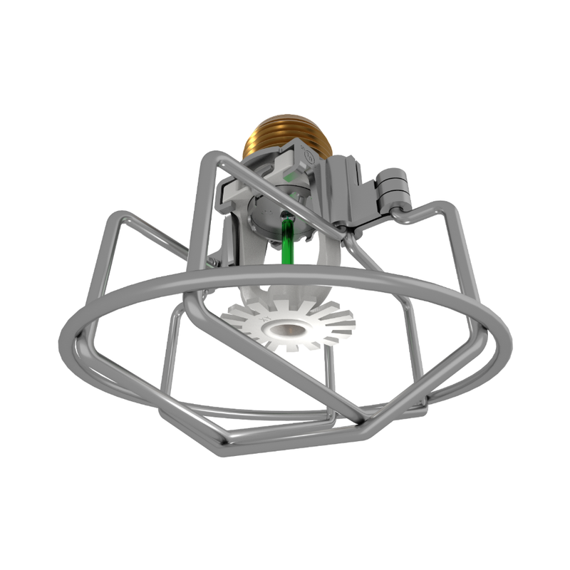 Viking® VK3021, XT1, Intermediate Level/In-Rack, Preassembled w/ Guard, 5.6K, Pendent, QR, 1/2" NPT, White, 200 Degree 23870ME/WG Fire Sprinkler Head