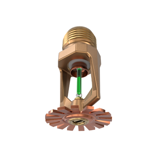 Viking® VK302, Model M, 5.6K, Standard, Pendent, QR, 1/2" NPT, Brass, 200 Degree 12979AE Fire Sprinkler Head