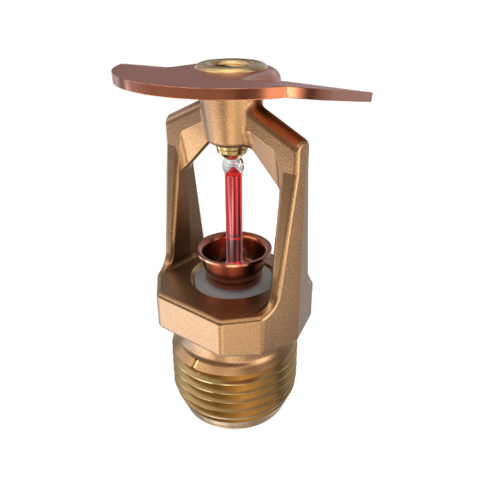 Viking® VK306, Model M, 5.6K, Standard, Vertical Sidewall, QR, 1/2" NPT, Brass, 155 Degree 12983AB Fire Sprinkler Head - WeSupplyIt.com