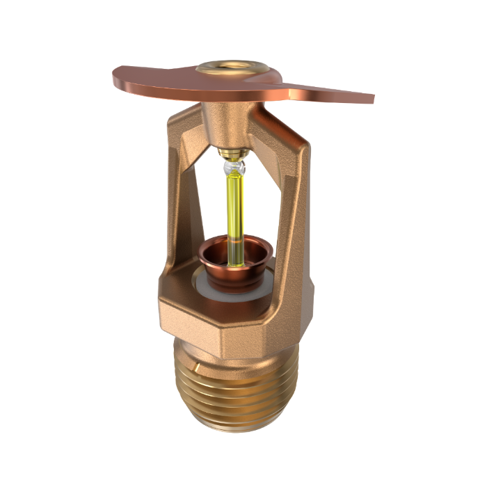 Viking® VK306, Model M, 5.6K, Standard, Vertical Sidewall, QR, 1/2" NPT, Brass, 175 Degree 12983AD Fire Sprinkler Head - WeSupplyIt.com