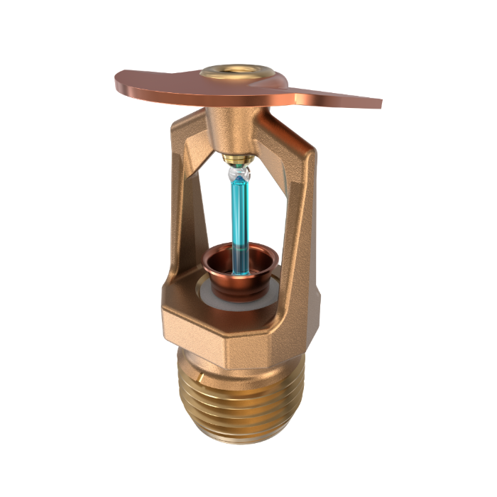 Viking® VK306, Model M, 5.6K, Standard, Vertical Sidewall, QR, 1/2" NPT, Brass, 286 Degree 12983AG Fire Sprinkler Head - WeSupplyIt.com
