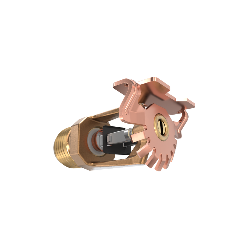 Viking® VK307, Model M, 5.6K, Standard, Fusible Link, Horizontal Sidewall, QR, 1/2" NPT, Brass, 165 Degree 13947AC Fire Sprinkler Head