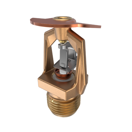 Viking® VK309, Model M, 5.6K, Standard, Fusible Link, Vertical Sidewall, QR, 1/2" NPT, Brass, 165 Degree 13951AC Fire Sprinkler Head