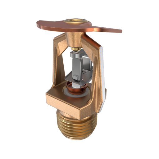 Viking® VK309, Model M, 5.6K, Standard, Fusible Link, Vertical Sidewall, QR, 1/2" NPT, Brass, 205 Degree 13951AE Fire Sprinkler Head