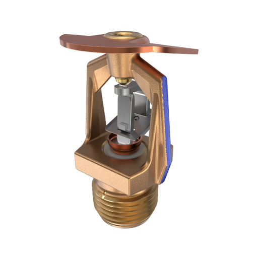 Viking® VK309, Model M, 5.6K, Standard, Fusible Link, Vertical Sidewall, QR, 1/2" NPT, Brass, 280 Degree 13951AG Fire Sprinkler Head