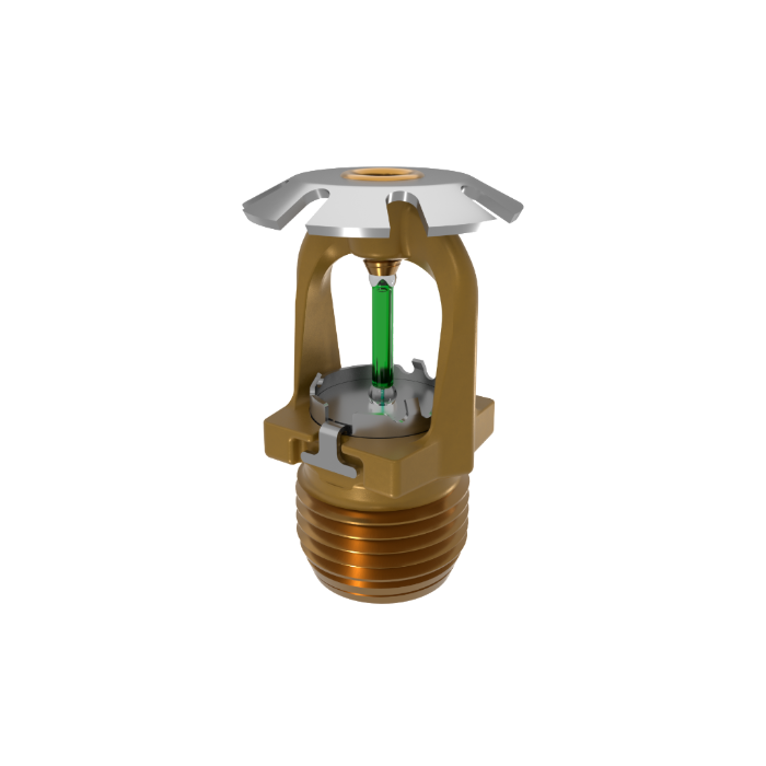 Viking® VK3101, 5.6K, Standard, Conventional, QR, 1/2" NPT, Brass, 200 Degree 23908AE Fire Sprinkler Head - WeSupplyIt.com