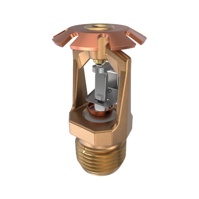 Viking® VK311, Model M, 5.6K, Standard, Fusible Link, Conventional, QR, 1/2" NPT, Brass, 165 Degree 19392AC Fire Sprinkler Head - WeSupplyIt.com