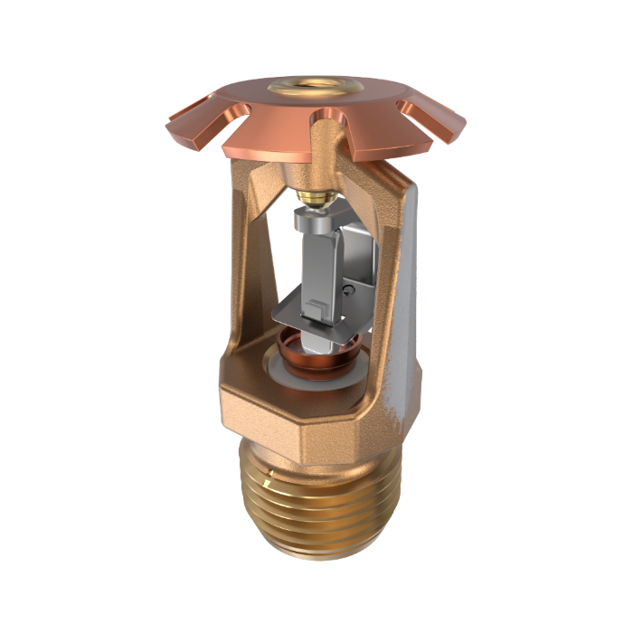 Viking® VK311, Model M, 5.6K, Standard, Fusible Link, Conventional, QR, 1/2" NPT, Brass, 205 Degree 19392AE Fire Sprinkler Head - WeSupplyIt.com