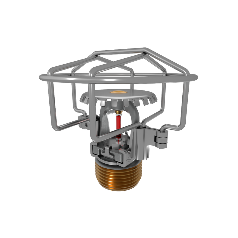 Viking® VK3501, XT1, Intermediate Level/In-Rack, Preassembled w/ Guard, 8.0K, Upright, QR, 3/4" NPT, Chrome, 155 Degree 23877FBG Fire Sprinkler Head