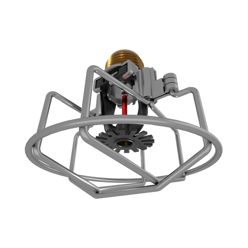 Viking® VK3521, XT1, Intermediate Level/In-Rack, Preassembled w/ Guard, 8.0K, Pendent, QR, 3/4" NPT, Black, 155 Degree 23878MB/BG Fire Sprinkler Head - WeSupplyIt.com