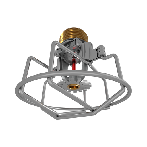 Viking® VK3521, XT1, Intermediate Level/In-Rack, Preassembled w/ Guard, 8.0K, Pendent, QR, 3/4" NPT, Chrome, 155 Degree 23878FBG Fire Sprinkler Head