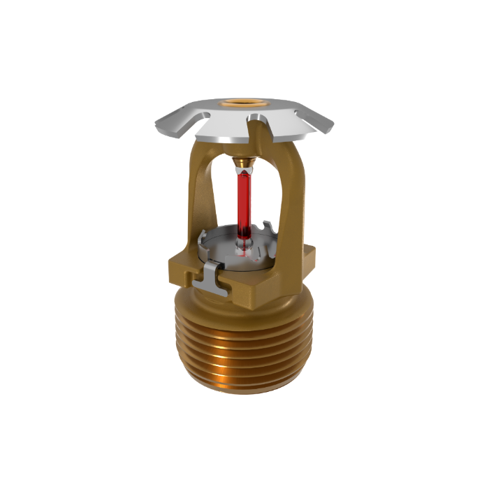 Viking® VK3541, 8.0K, Standard, Conventional, QR, 3/4" NPT, Brass, 155 Degree 23912AB Fire Sprinkler Head