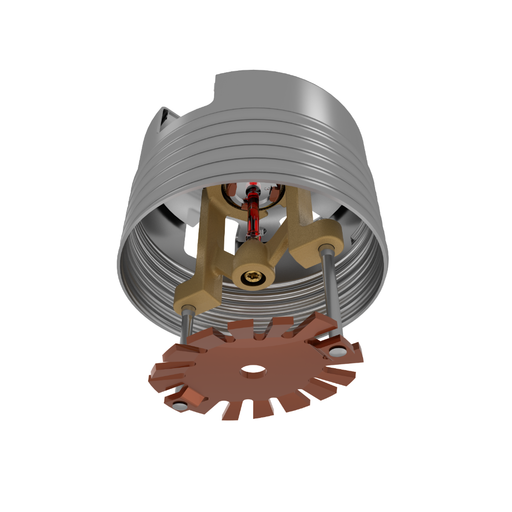 Viking® VK4651, 4.2K, Concealed, Pendent, QR, 1/2" NPT, Brass, 155 Degree Fire Sprinkler Head, 23233AB