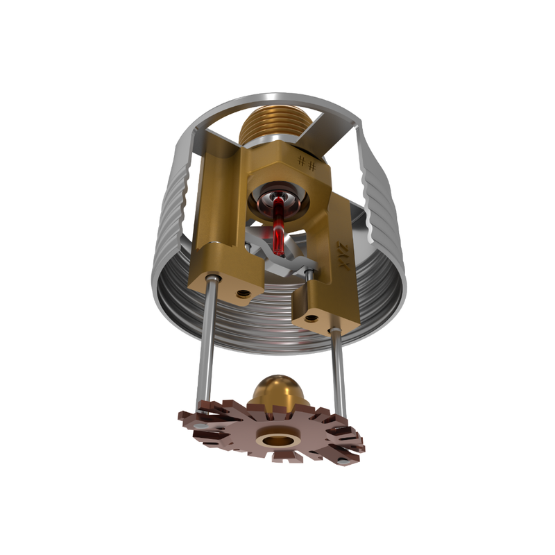Viking® VK4921, 5.6K, Standard, Concealed Pendent, SR, 1/2" NPT, Brass, 155 Degree 24683AB Fire Sprinkler Head