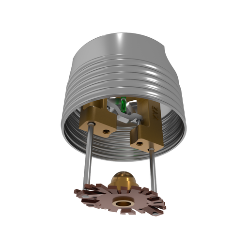 Viking® VK494, Freedom, Residential Sprinkler, Concealed Pendent, 4.9K, QR, 1/2" NPT, Brass, 200 Degree 23707AE Fire Sprinkler Head