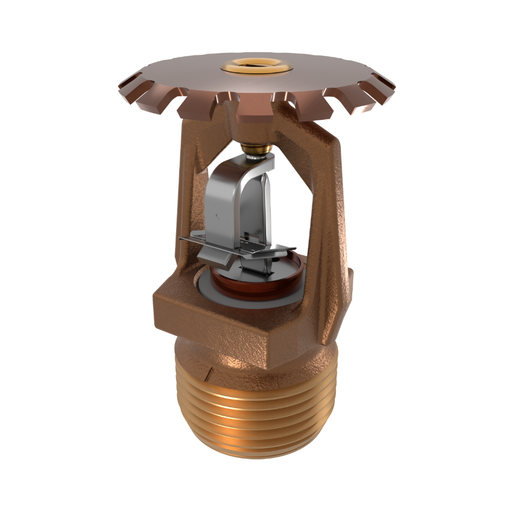 Viking® VK535, Microfast Model M, 11.2K, Extended Coverage, Fusible Link, Upright, QR, 3/4" NPT, Brass, 165 Degree 14139AC Fire Sprinkler Head