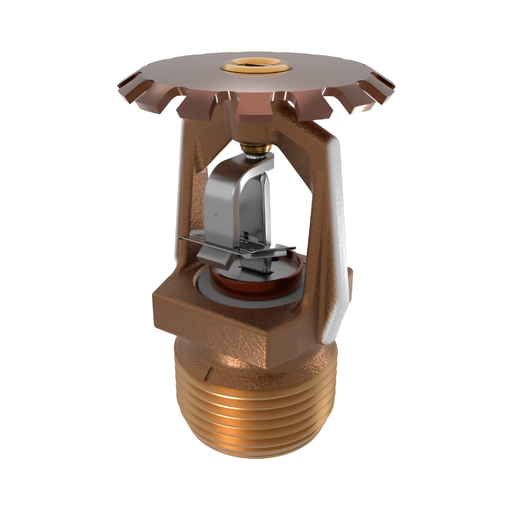 Viking® VK535, Microfast Model M, 11.2K, Extended Coverage, Fusible Link, Upright, QR, 3/4" NPT, Brass, 205 Degree 14139AE Fire Sprinkler Head
