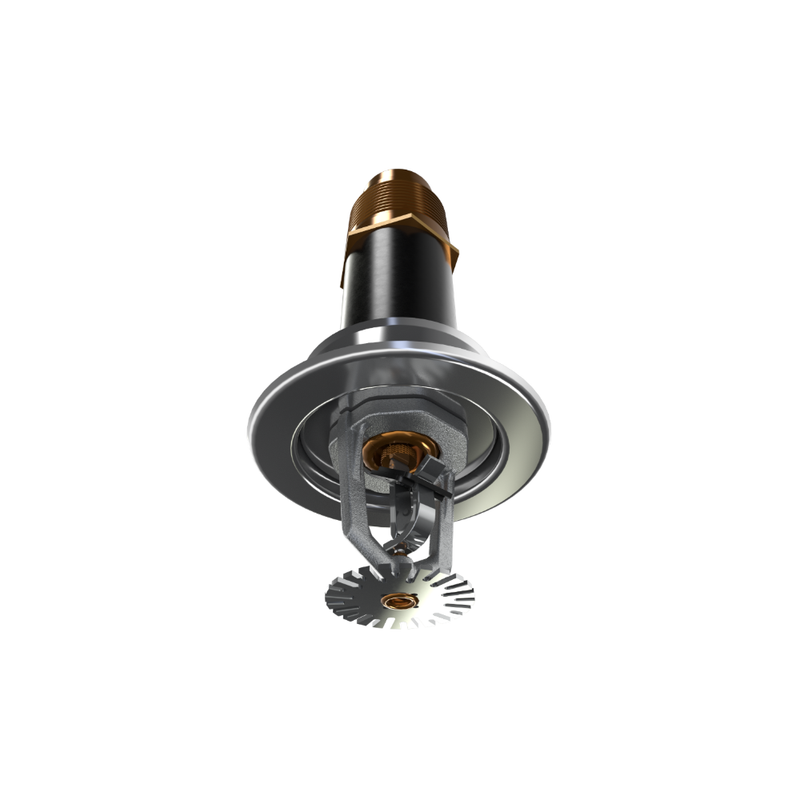 Viking® VK545, ELO, Standard, Dry Sprinkler, 11.2K, Pendent, Fusible Link, SR, Recessed Adjustable, 1 1/4” NPT, Chrome, 205 Degree, 12” Length, 19835FE12 Fire Sprinkler Head