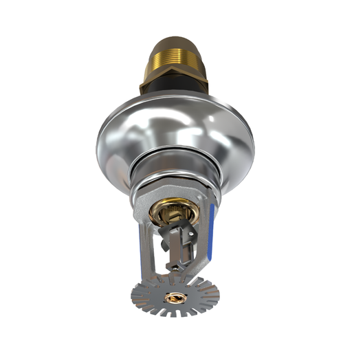 Viking® VK546, ELO, Standard, Dry Sprinkler, 11.2K, Pendent, Fusible Link, SR, Standard Adjustable, 1 1/4” NPT, Chrome, 205 Degree, 24” Length, 19840FE24 Fire Sprinkler Head