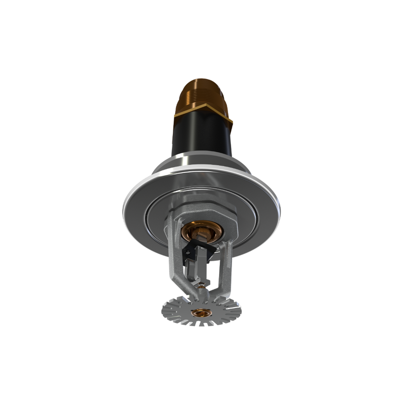Viking® VK548, ELO, Standard, Dry Sprinkler, 11.2K, Pendent, Fusible Link, QR, Recessed Adjustable, 1 1/4” NPT, Chrome, 165 Degree, 12” Length, 19833FC12 Fire Sprinkler Head