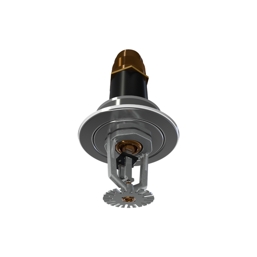 Viking® VK548, ELO, Standard, Dry Sprinkler, 11.2K, Pendent, Fusible Link, QR, Recessed Adjustable, 1 1/4” NPT, Chrome, 205 Degree, 18” Length, 19833FE18 Fire Sprinkler Head