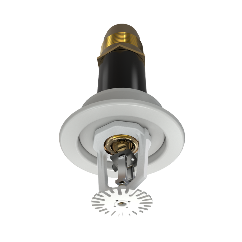 Viking® VK548, ELO, Standard, Dry Sprinkler, 11.2K, Pendent, Fusible Link, QR, Recessed Adjustable, 1 1/4” NPT, White, 205 Degree, 12” Length, 19833ME/W12 Fire Sprinkler Head