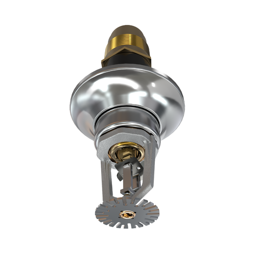 Viking® VK549, ELO, Standard, Dry Sprinkler, 11.2K, Pendent, Fusible Link, QR, Standard Adjustable, 1 1/4” NPT, Chrome, 165 Degree, 24” Length, 19838FC24 Fire Sprinkler Head