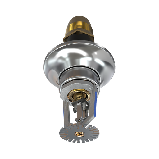 Viking® VK549, ELO, Standard, Dry Sprinkler, 11.2K, Pendent, Fusible Link, QR, Standard Adjustable, 1 1/4” NPT, Chrome, 205 Degree, 12” Length, 19838FE12 Fire Sprinkler Head