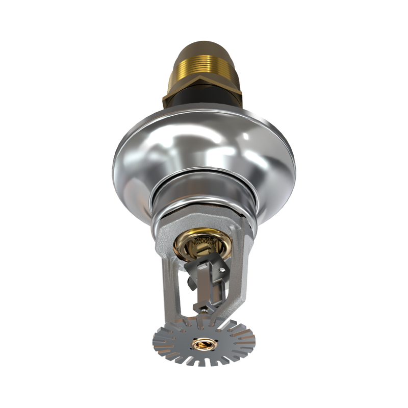 Viking® VK549, ELO, Standard, Dry Sprinkler, 11.2K, Pendent, Fusible Link, QR, Standard Adjustable, 1 1/4” NPT, Chrome, 280 Degree, 12” Length, 19838FG12 Fire Sprinkler Head