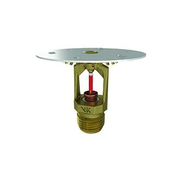 Viking® VK556, Microfast Model M, Intermediate Level/In-Rack, Preassembled w/ Shield, 5.6K, Upright, QR, 1/2" NPT, Brass, 155 Degree 12978ABU Fire Sprinkler Head - WeSupplyIt.com