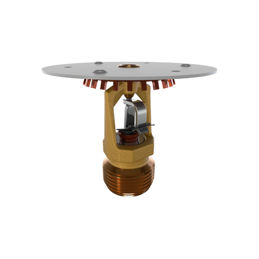 Viking® VK567, Microfast Model M, Intermediate Level/In-Rack, Preassembled w/ Shield, 8.0K, Upright, QR, 3/4" NPT, Brass, 280 Degree 18275AGU Fire Sprinkler Head