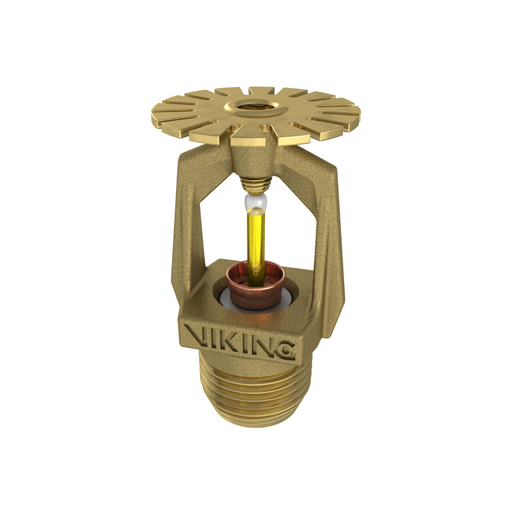 Viking® VK900, COIN, Combustible Interstitial, 4.2K, Upright, QR, 1/2" NPT, Brass, 175 Degree 12493AD Fire Sprinkler Head