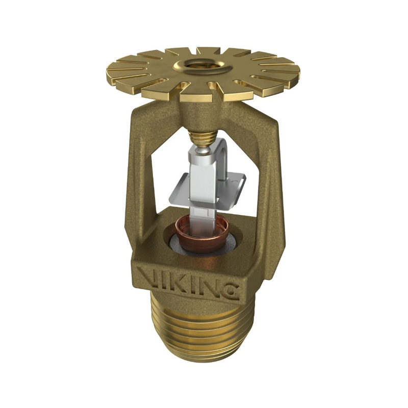 Viking® VK901, COIN, Microfast, Combustible Interstitial, 4.2K, Fusible Link, Upright, QR, 1/2" NPT, Brass, 205 Degree 12676AE Fire Sprinkler Head