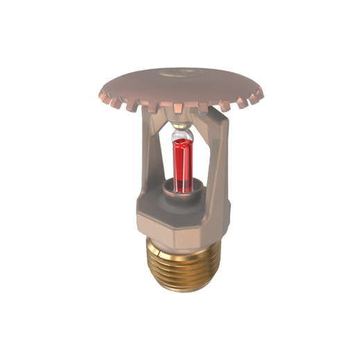 Viking® VK100, Model M, 5.6K, Standard, Upright, SR, 1/2" NPT, Wax Coated Brass 155 Degree 12986CB Fire Sprinkler Head
