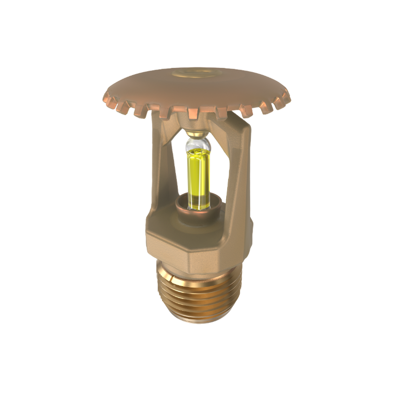 Viking® VK100, Model M, 5.6K, Standard, Upright, SR, 1/2" NPT, Wax Coated Brass 175 Degree 12986CD Fire Sprinkler Head